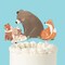 Big Dot of Happiness Woodland Animals Cake Topper Set, Forest Baby Shower or Wild One Birthday Party Dessert Decor with Bear Fox Deer Designs – 3 Ct